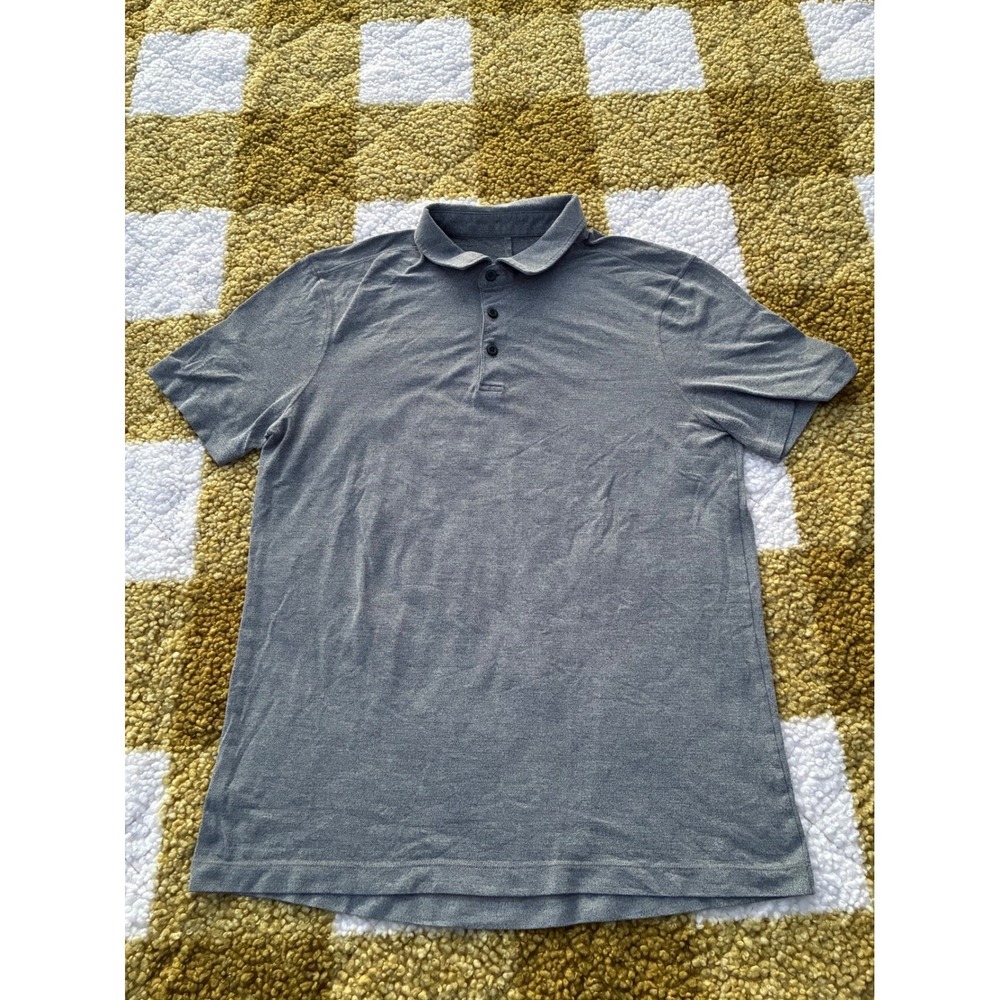 Lululemon ABC Polo Shirt‎ Mens Gray Short Sleeve Performance Golf Casual M